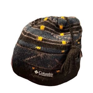 Columbia Patterned Knit Tassel Beanie